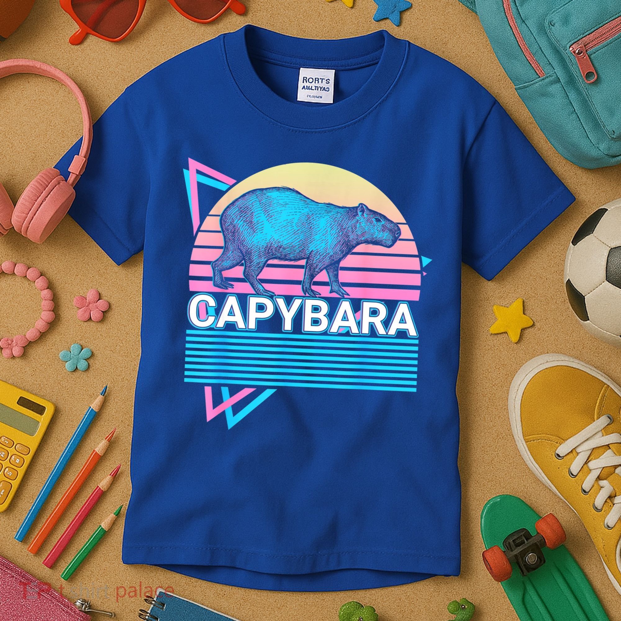 Capybara Retro Kids T-Shirt