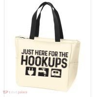 Camping Rv Caravan Motorhome Just Here For The Hookups Funny Tote Bag thumb 3