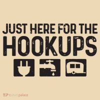 Camping Rv Caravan Motorhome Just Here For The Hookups Funny Tote Bag thumb 4
