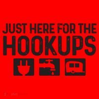 Camping Rv Caravan Motorhome Just Here For The Hookups Funny Santa Hat thumb 1