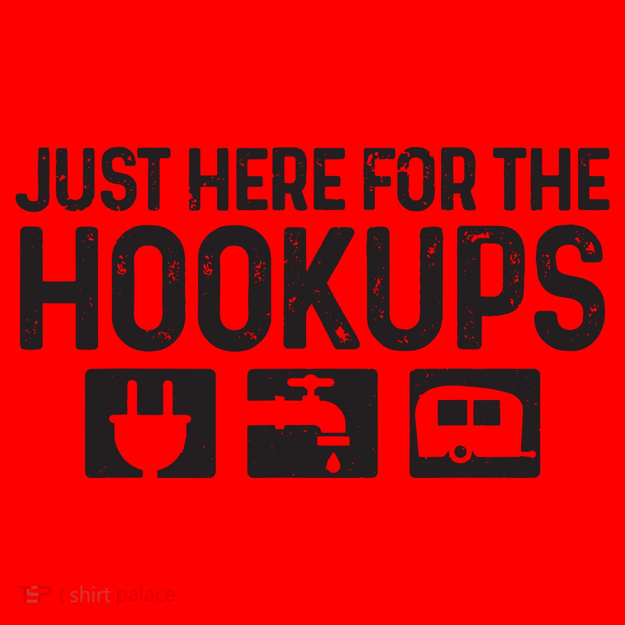 Camping Rv Caravan Motorhome Just Here For The Hookups Funny Santa Hat