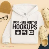 Camping Rv Caravan Motorhome Just Here For The Hookups Funny Hoodie thumb 4