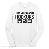 Camping Rv Caravan Motorhome Just Here For The Hookups Funny Long Sleeve Shirt thumb 0