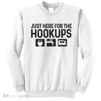Camping Rv Caravan Motorhome Just Here For The Hookups Funny Sweatshirt thumb 0