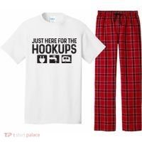 Camping Rv Caravan Motorhome Just Here For The Hookups Funny Pajama Set thumb 0