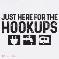 Camping Rv Caravan Motorhome Just Here For The Hookups Funny Ornament thumb 1