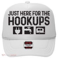 Camping Rv Caravan Motorhome Just Here For The Hookups Funny Hat thumb 0