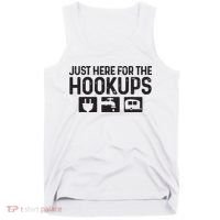 Camping Rv Caravan Motorhome Just Here For The Hookups Funny Tank Top thumb 0