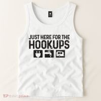 Camping Rv Caravan Motorhome Just Here For The Hookups Funny Tank Top thumb 2