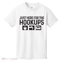 Camping Rv Caravan Motorhome Just Here For The Hookups Funny Kids T-Shirt thumb 0