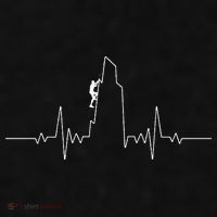 Cool Rock Climbing Mountain Rock Climbers Ekg Ladies PosiCharge Tri-Blend Wicking Tank thumb 2