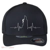 Cool Rock Climbing Mountain Rock Climbers Ekg Flexfit Unipanel Trucker Cap thumb 0