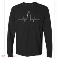 Cool Rock Climbing Mountain Rock Climbers Ekg Comfort Colors Heavyweight Long Sleeve T-Shirt thumb 0