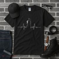 Cool Rock Climbing Mountain Rock Climbers Ekg Tall T-Shirt thumb 3