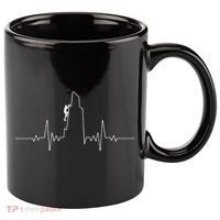 Cool Rock Climbing Mountain Rock Climbers Ekg 11oz C Handle Ceramic Mug thumb 0