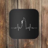 Cool Rock Climbing Mountain Rock Climbers Ekg Coaster thumb 0