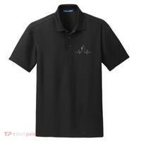 Cool Rock Climbing Mountain Rock Climbers Ekg Dry Zone Grid Polo thumb 0