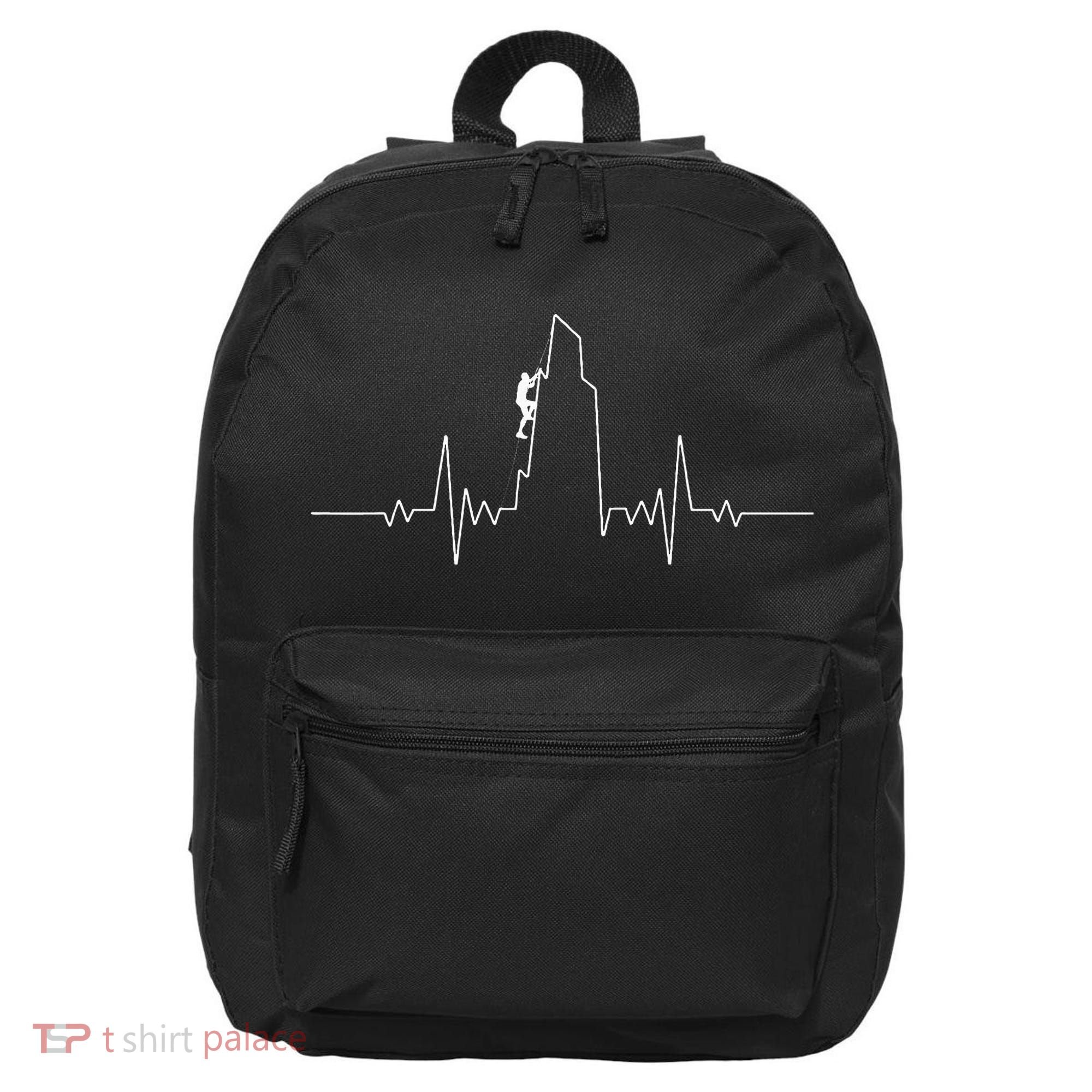 Cool Rock Climbing Mountain Rock Climbers Ekg 16 in Basic Backpack