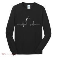 Cool Rock Climbing Mountain Rock Climbers Ekg Tall Long Sleeve Shirt thumb 0