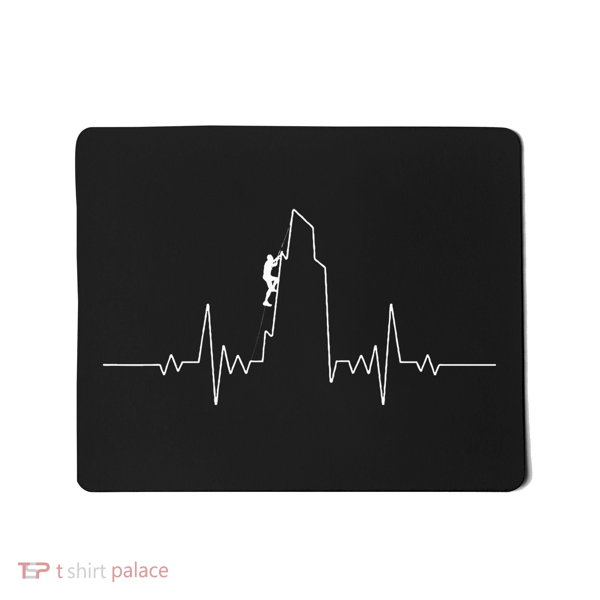 Cool Rock Climbing Mountain Rock Climbers Ekg Mousepad