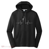 Cool Rock Climbing Mountain Rock Climbers Ekg Performance Fleece Hoodie thumb 0
