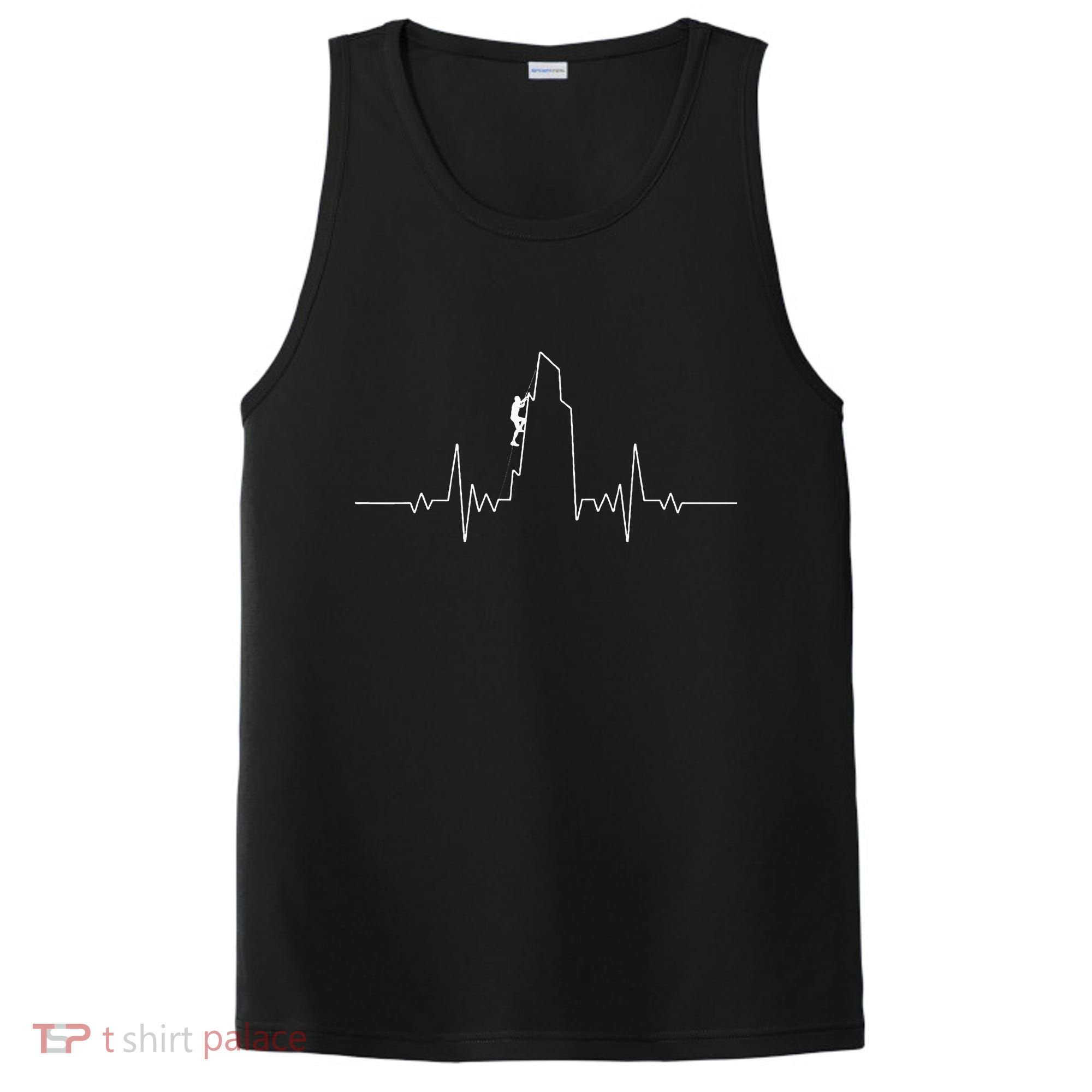 Cool Rock Climbing Mountain Rock Climbers Ekg PosiCharge Competitor Tank