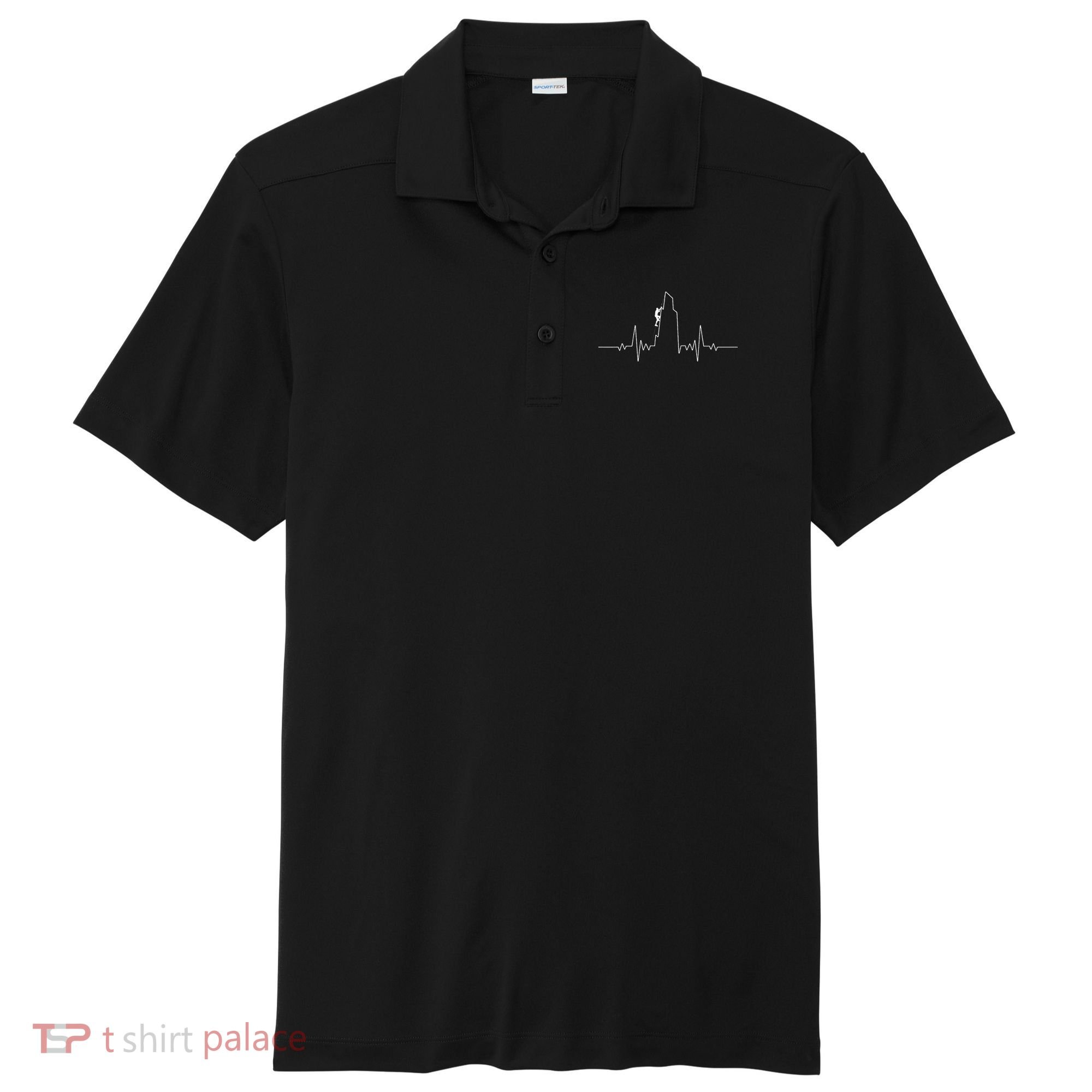 Cool Rock Climbing Mountain Rock Climbers Ekg Sport-Tek Posi-UV Pro Polo