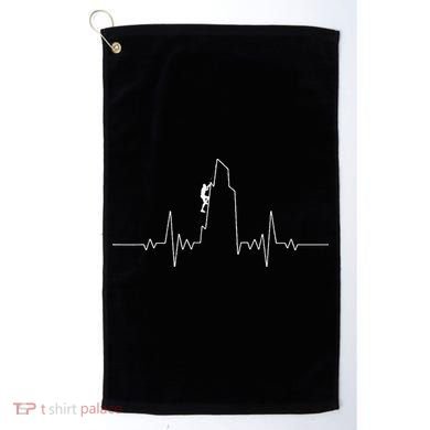 Cool Rock Climbing Mountain Rock Climbers Ekg Golf Towel