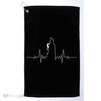 Cool Rock Climbing Mountain Rock Climbers Ekg Golf Towel thumb 0