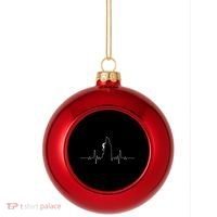 Cool Rock Climbing Mountain Rock Climbers Ekg Plastic Christmas Ball Ornament thumb 0