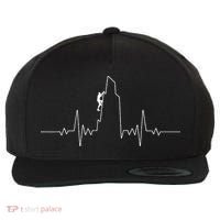 Cool Rock Climbing Mountain Rock Climbers Ekg Wool Snapback Cap thumb 0
