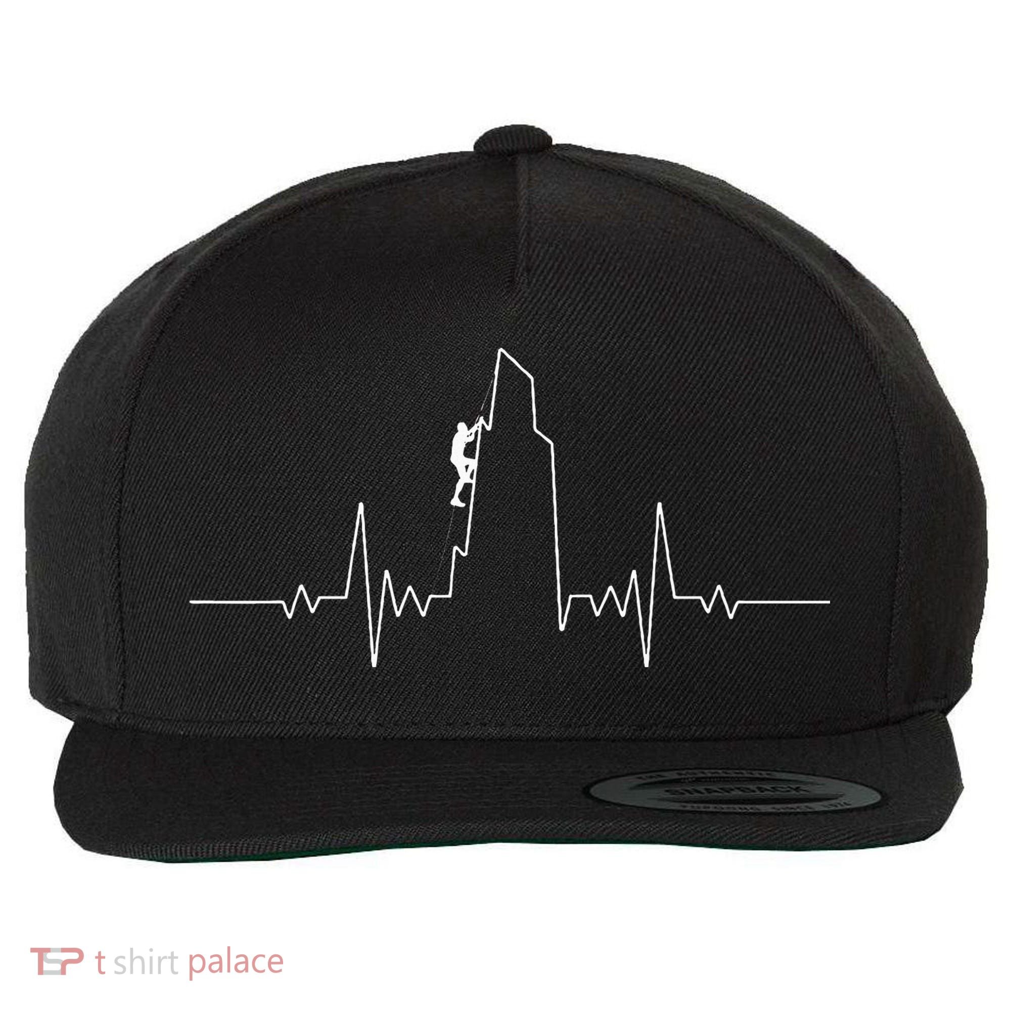 Cool Rock Climbing Mountain Rock Climbers Ekg Wool Snapback Cap