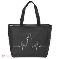 Cool Rock Climbing Mountain Rock Climbers Ekg Tote Bag thumb 0