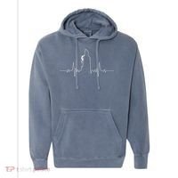 Cool Rock Climbing Mountain Rock Climbers Ekg Comfort Colors Garment-Dyed Hooded Sweatshirt thumb 0