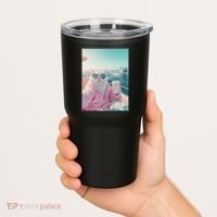 Cool Relaxed Cat on a Yacht Boat with Shark Funny Cat Meme Tumbler thumb 2