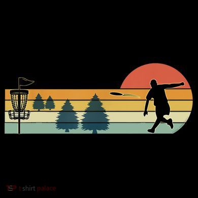 Cool Retro Disc Golf Sport TShirt Stripe Pom Pom Beanie