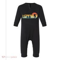 Cool Retro Disc Golf Sport TShirt Infant Fleece One Piece thumb 0