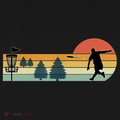 Cool Retro Disc Golf Sport TShirt Button