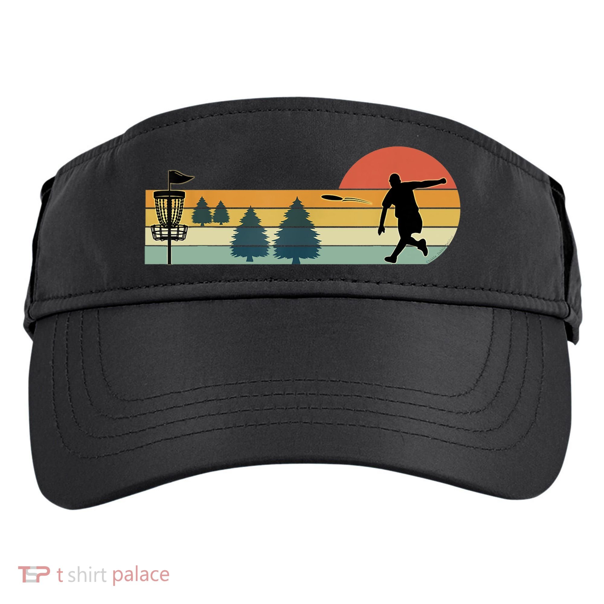 Cool Retro Disc Golf Sport TShirt Adult Drive Performance Visor