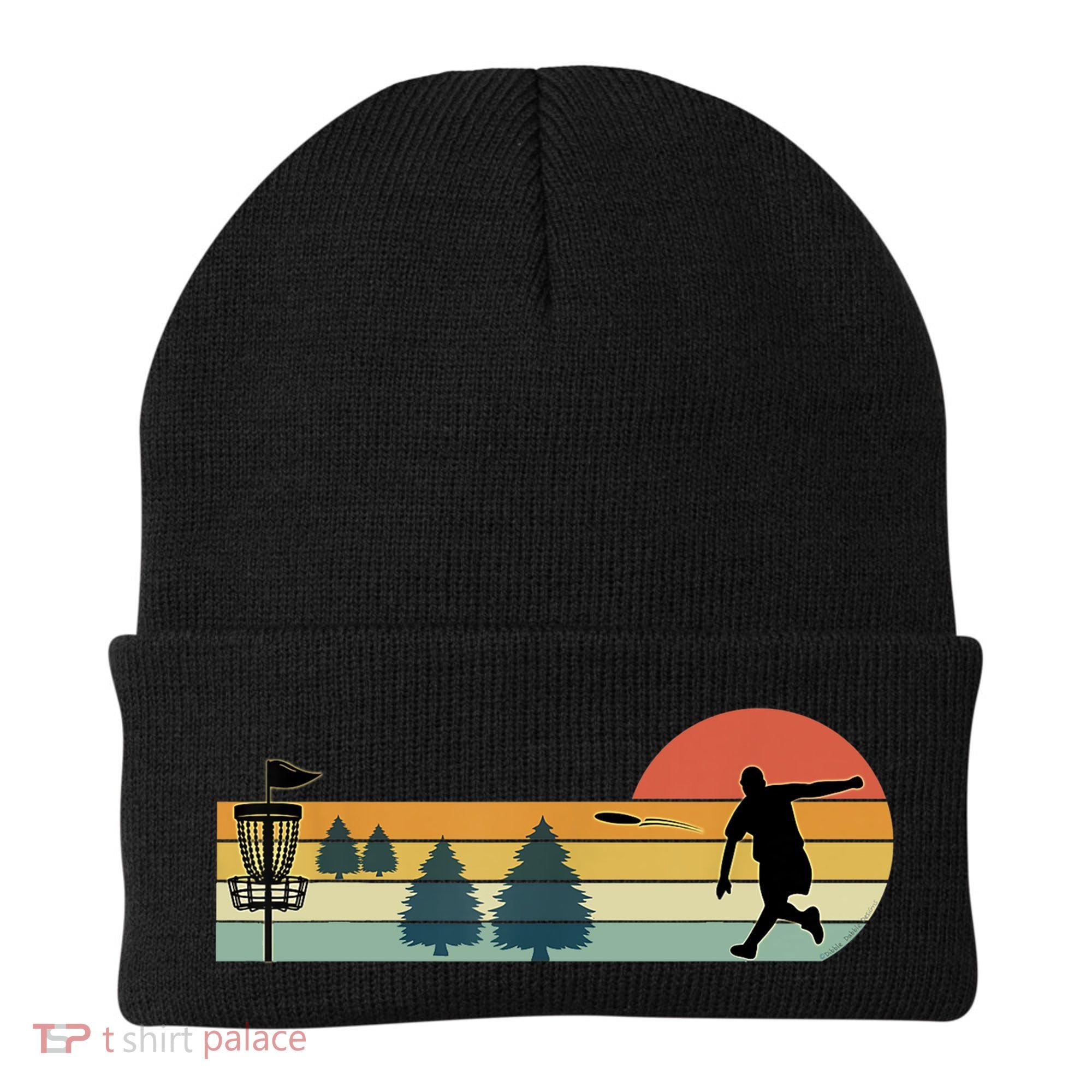 Cool Retro Disc Golf Sport TShirt Beanie