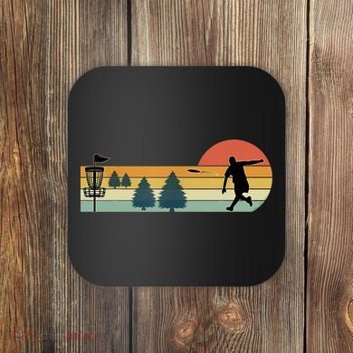 Cool Retro Disc Golf Sport TShirt Coaster