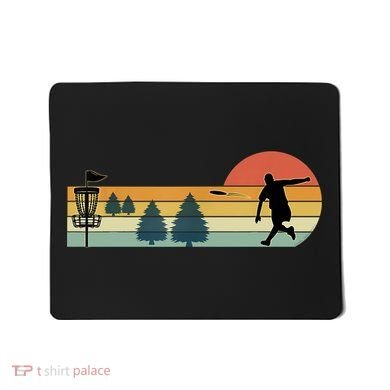 Cool Retro Disc Golf Sport TShirt Mousepad