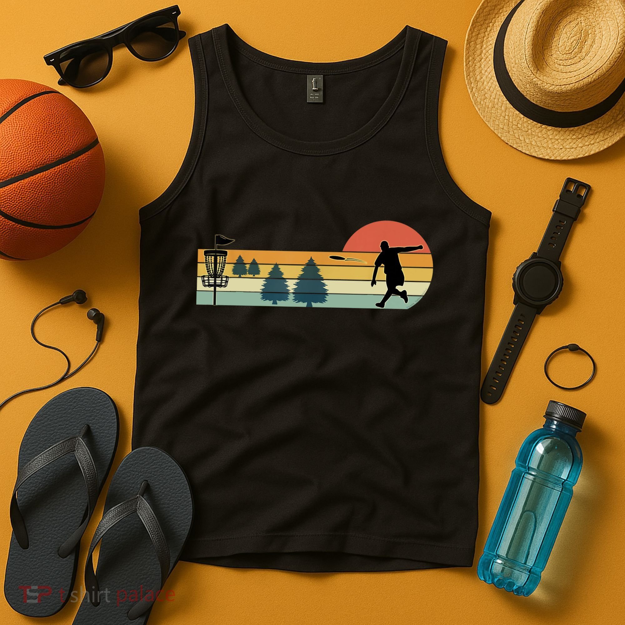 Cool Retro Disc Golf Sport TShirt Tank Top