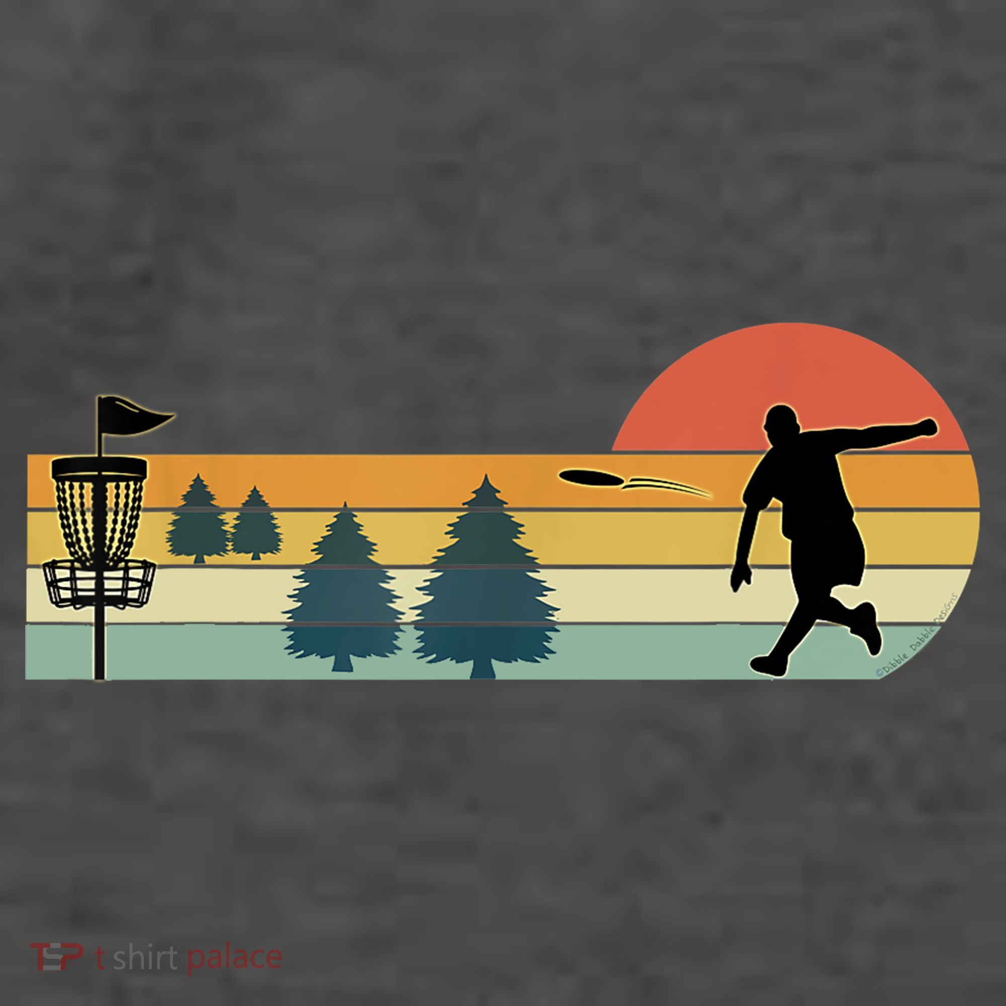 Cool Retro Disc Golf Sport TShirt Vector Backpack