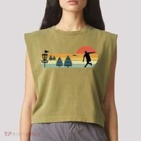 Cool Retro Disc Golf Sport TShirt Garment-Dyed Women's Muscle Tee thumb 2