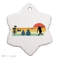 Cool Retro Disc Golf Sport TShirt Ceramic Ornament thumb 0