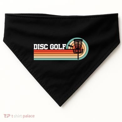 Cool Retro Disc Golf Sport Gift Idea USA-Made Doggie Bandana
