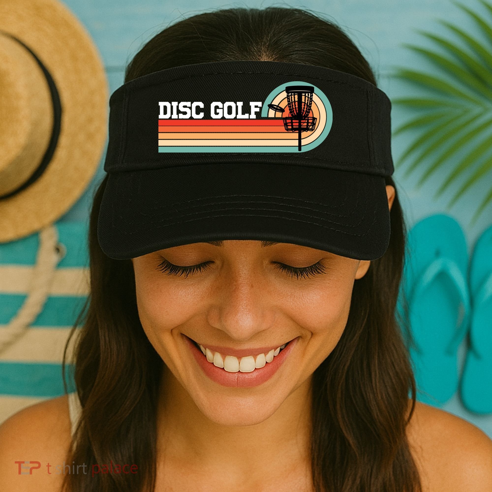 Cool Retro Disc Golf Sport Gift Idea Visor