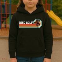 Cool Retro Disc Golf Sport Gift Idea Kids Hoodie thumb 3