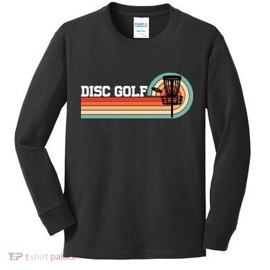 Cool Retro Disc Golf Sport Gift Idea Kids Long Sleeve Shirt